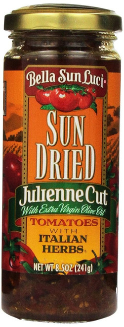 12 Packs : Bella Sun Luci Sun Dried Julienne Cut Tomatoes, With Extra Virgin Olive Oil And Italian Herbs, Net Wt. 8.5 Oz.