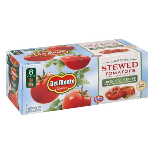 Del Monte® Original Recipe California Stewed Tomatoes 8-14.5 Oz. Cans
