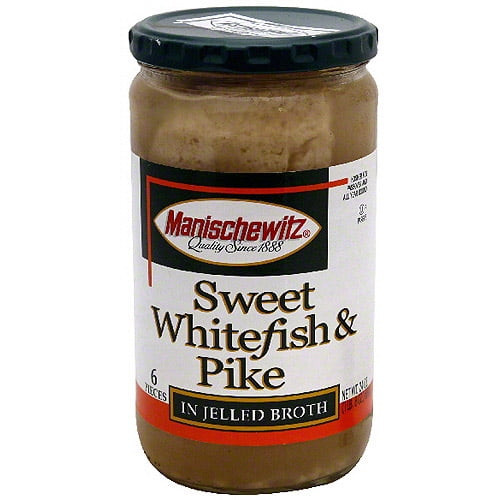 Manischewitz Sweet Whitefish & Pike In Jelled Broth, 24 Oz (pack Of 6)