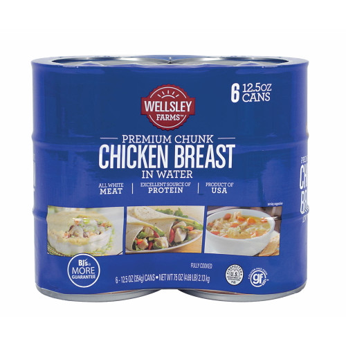 Wellsley Farms Premium Chunk Chicken Breast In Water, 6 Ct./12.5 Oz.