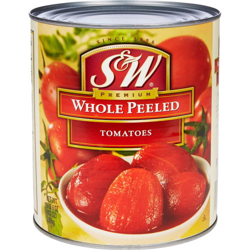 S&w Whole Peeled Tomatoes, #10 Can, 102 Ounce