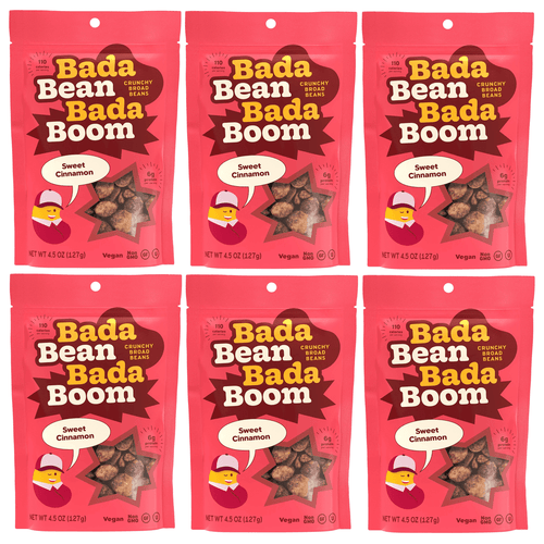 Enlightened Roasted Broad Bean Crisps 4.5oz - Sweet Cinnamon (6 Bags)