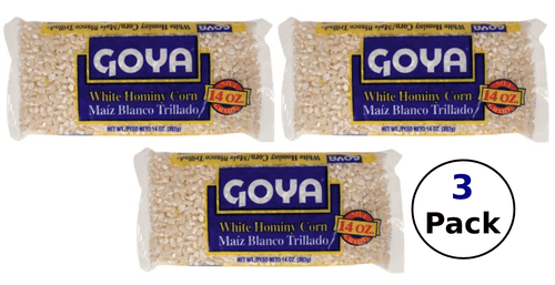 Goya - White Hominy Corn - 14 Oz. - 3 Pack