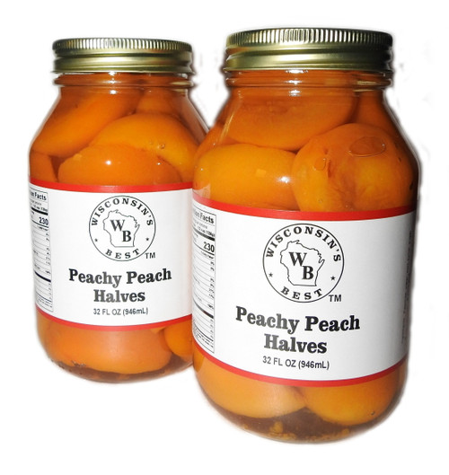 Wisconsin's Best Peachy Peach Halves, 32 Oz, 2 Ct