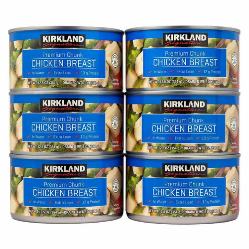 6 Pack Of Premium Chunk Canned Chicken Breast, 12.5 Oz (6) - 75 Oz.