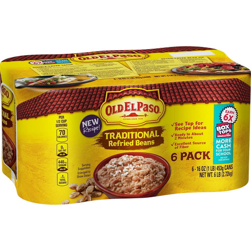Product Of Old El Paso Traditional Refried Beans 6 Pk. 16 Oz.