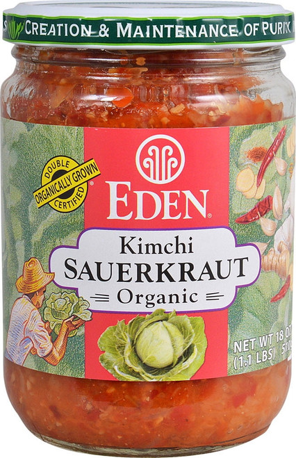 Eden Foods Organic Sauerkraut -- 18 Oz Kimchi -- 18 Oz