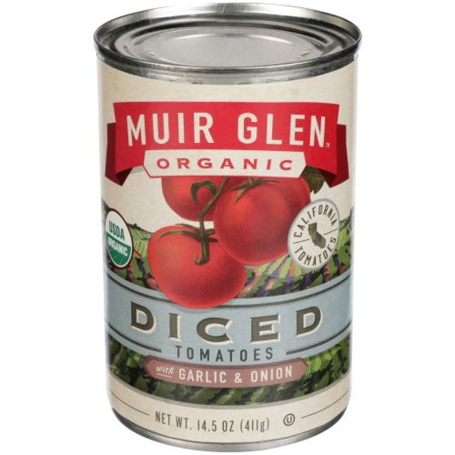 Muir Glen Organic Garlic And Onion Diced Tomatoes, 14.5 Ounce -- 12 Per Case.