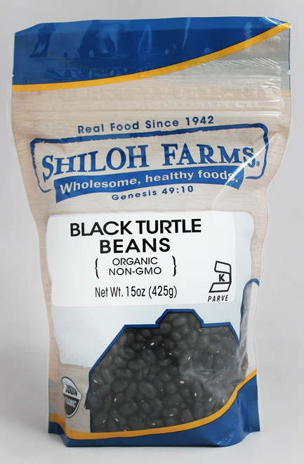 Shiloh Farms Organic Black Turtle Beans -- 15 Oz Pack Of 4