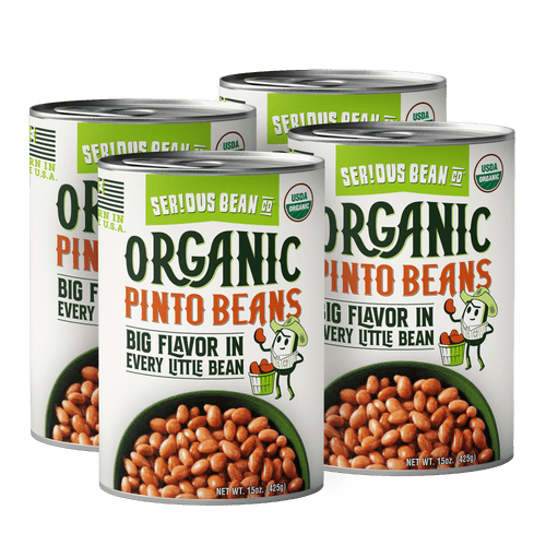 (4 Cans) Serious Bean Co Organic Pinto Beans, 15 Oz