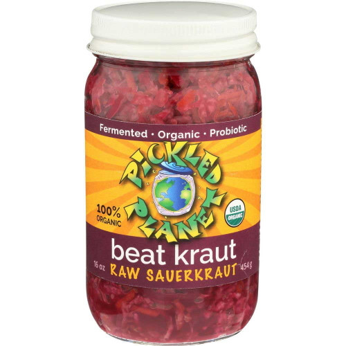 Pickled Planet Organic Raw Beat Kraut Sauerkraut, 16 Ounce -- 6 Per Case.