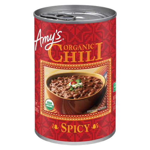 Amy's Organic Spicy Chili, Gluten Free, Vegan, 14.7 Oz.
