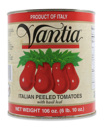Italian Peeled Tomatoes With Basil Leaf 106oz (packs Of 6)