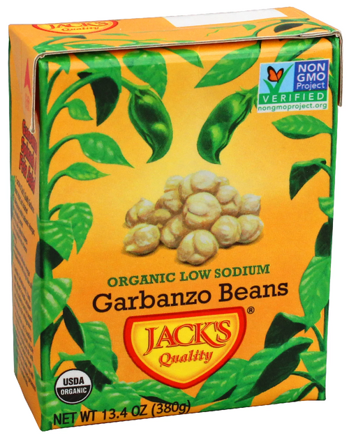 Jack's Quality Organic Low Sodium Garbanzo Beans, 13.4 Oz [pack Of 8]