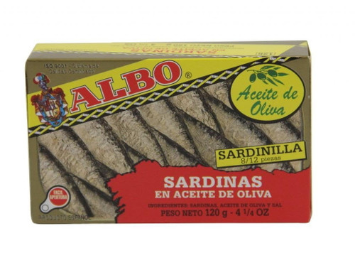 Albo Sardines In Olive Oil (small 8.5ct), 4.25oz
