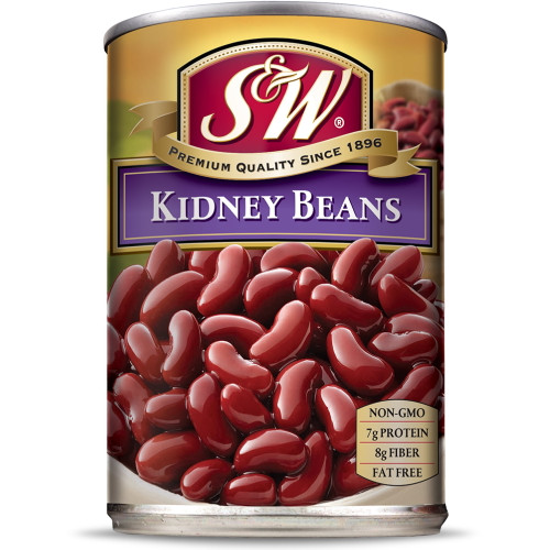 (12 Pack) S&w - Canned Kidney Beans, 15.5 Ounce Can, New