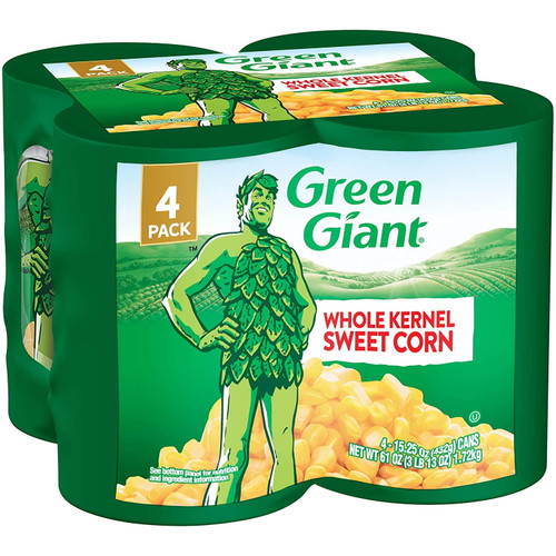 Green Giant Whole Kernel Sweet Corn, 4 Pack Of 15.25 Ounce Cans