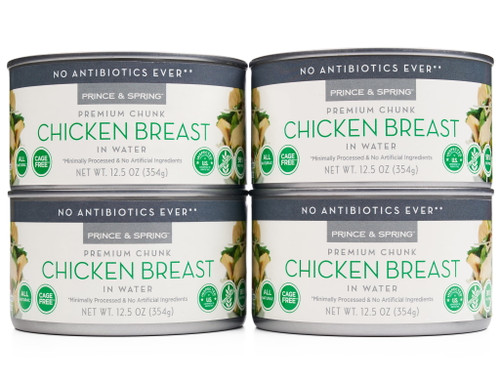 Prince & Spring Premium Canned Chicken Breast 4 Ct X 12.5 Oz - In Water