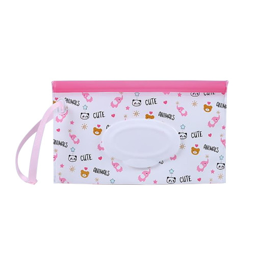 Portable Reusable Baby Wet Wipes Bag With Snap Strap Outdoor Clamshell Wet Wipes Towel Container Cleaning Wipes Carrying Case