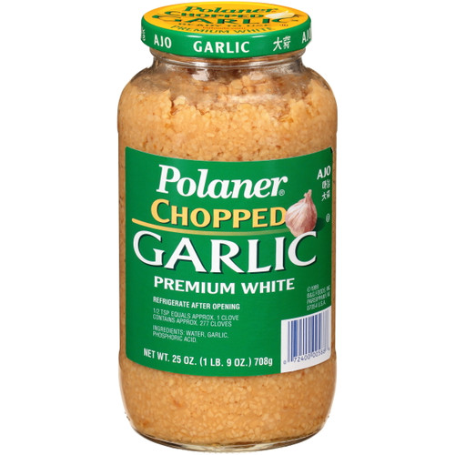 Polaner® Chopped Premium White Garlic 25 Oz. Jar
