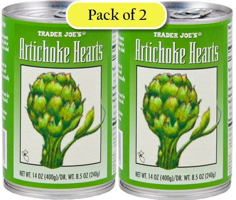 Trader Joe's Artichoke Hearts, Packed In Water, 14oz/400gr (pack Of 2)