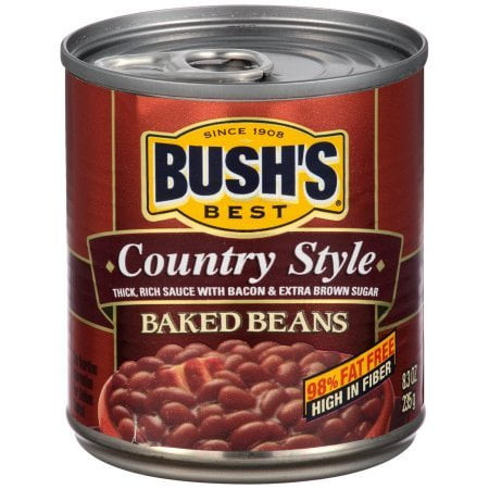 Bush's Best Country Style Baked Beans, 8.3 Ounce (pack Of 8), Canned Beans, Baked Beans Canned, Source Of Plant Based Protein And Fiber, Low Fat, Gluten Free