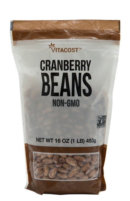 Vitacost Cranberry Beans - Non-gmo And Gluten Free -- 16 Oz (453 G)