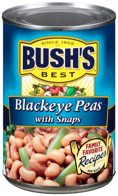 Bush's Blackeyed Peas With Snaps, 15.8 Oz Can