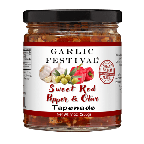 Garlic Festival Sweet Red Pepper & Olive Tapenade 9oz.