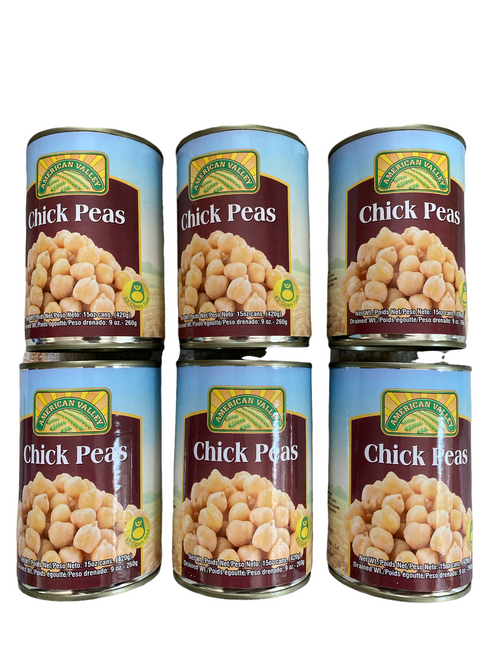 American Valley Chick Peas 15 Oz Cans Pack Of 6