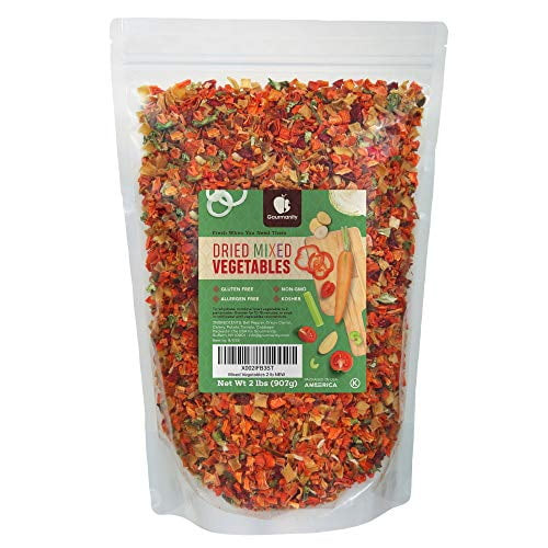 Gourmanity 2lb Dehydrated Mixed Vegetables, All Natural, Fresh