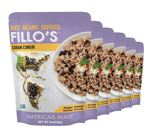 Fillo's Cuban Congri Black Beans And Rice, 8 Oz, 6 Ct