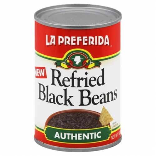 La Preferida Bean Refried Black Authen-16 Oz -pack Of 12
