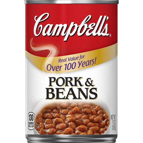 Campbells Canned Pork And Beans, 11 Ounce Can, Pack Of 24