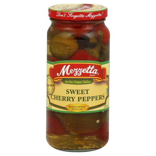 Mezzetta Cherry Peppers Sweet 16.0 Oz(pack Of 12)