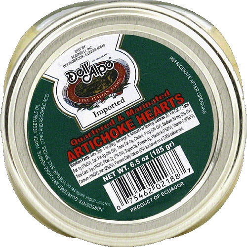Dell' Alpe Quartered & Marinated Artichoke Hearts, 6.5 Oz, (pack Of 12)