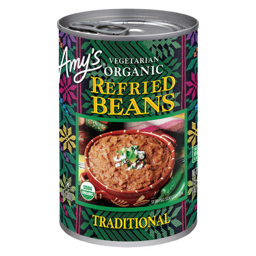 Amy's Vegetarian Organic Refried Beans 15.4 Oz, (pack Of 12)