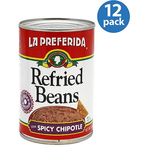 La Preferida Spicy Chipotle Refried Beans, 16 Oz, (pack Of 12)