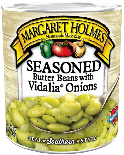 Margaret Holmes Seasoned Butter Beans With Vidalia Onions Large 27oz Cans (pack Of 4)