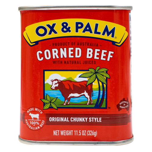 Ox & Palm Corned Beef Original Chunky Style In Tapered Can 11.5oz