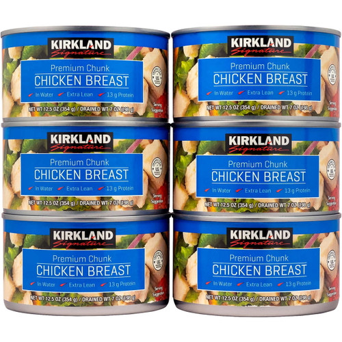 Kirkland Signature Premium Chunk Chicken Breast Packed In Water, 12.5 Oz, 6 Ct