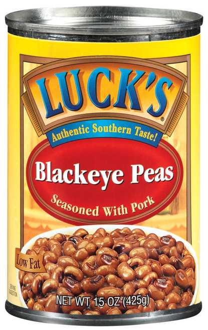 Blackeye Peas Luck's Seasoned With Pork 15 Oz Can (pack Of 2)