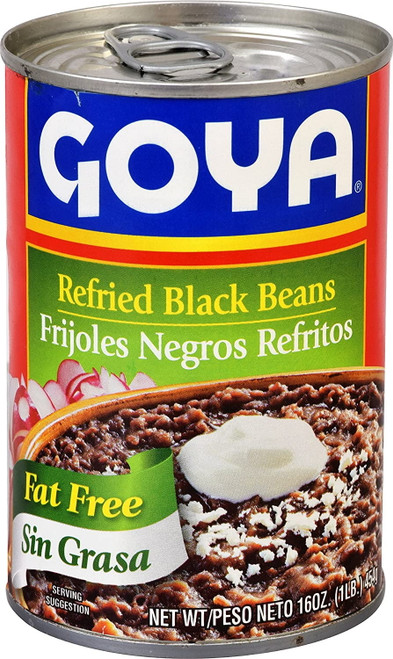 Goya Foods Refried Black Beans Fat Free, 16 Ounce (pack Of 12)
