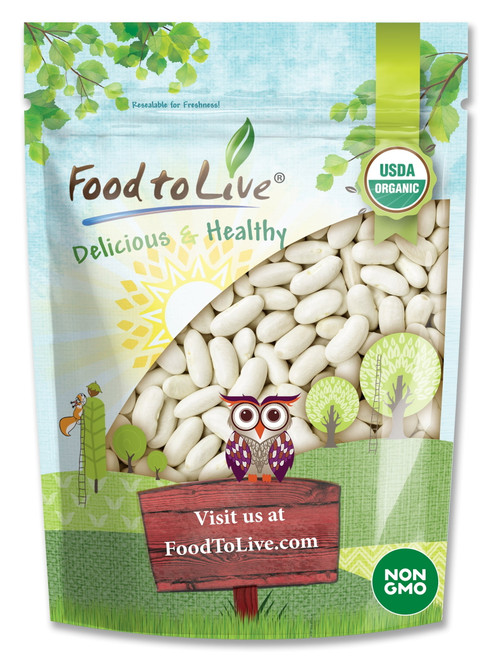 Organic Cannellini Beans, 5 Pounds — Non-gmo, Sproutable, Kosher, Raw, Vegan — By Food To Live