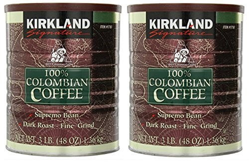 100% Colombian Coffee, Supremo Bean Dark Roast-fine Grind, 3 Pound (2 Cans)