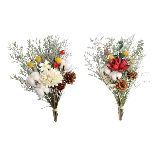 2pcs Beautiful Natural Dried Bouquet Natural Eucalyptus Furnishings Wedding