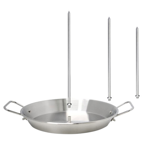 Bbq Vertical Skewer Stand | Bbq Grilling Accessory | Stainless Steel Skewer With 3 Rack-removable Spikes For Whole Chicken, Fish, Sausages, Chunks, Shawarma, Steak, Pork, Turkey