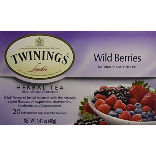 Twinings Herbal Wild Berries Bagged Tea, 20 Count