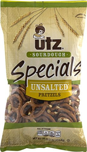 Utz Sourdough Specials Unsalted Pretzels 16 Oz. Bag (3 Bags)