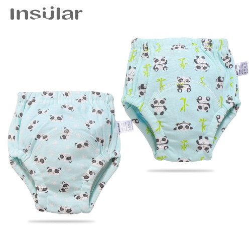 Insular 2 Pcs Training Pants Underwear 6 Layers Breathable Cotton Toddler Potty Training Underwear
